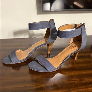 Style & Co. Denim Blue Ankle Strap Heels